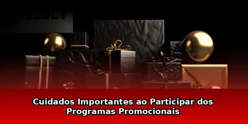 Cuidados Importantes ao Participar dos Programas Promocionais